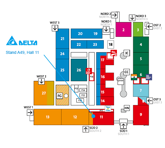 Hannover Messe 2015 - Delta map
