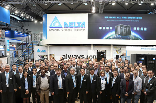 Delta's team and channel partners had a group photo at our booth.