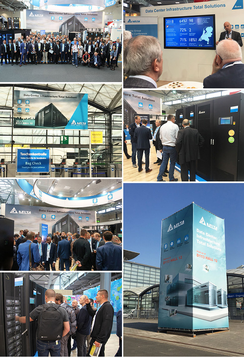 Delta at the CEBIT 2018: Latest infrastructure solutions for edge and cloud data centre attract great interest