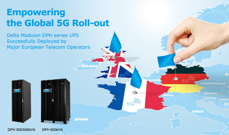Delta Modulon DPH series UPS Successfully Deployed by Major European Telecom Operators