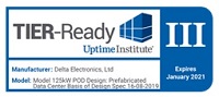 Delta’s POD solution was recently awarded "Uptime Tier III Ready" certification.