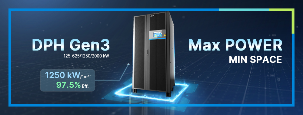 DPH Gen3 Series UPS, Three Phase, 125- 625/1250/2000 kVA