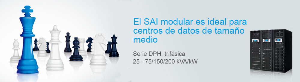 El SAI modular es ideal para centros de datos de tamaño medio - Serie DPH, trifásica, 25 - 75/150/200 kVA/kW