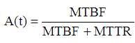 Como la disponibilidad es una función del tiempo medio de reparación (MTTR) y el tiempo medio entre fallos (MTBF)