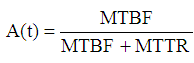 a short MTTR will increase the availability level of a system.