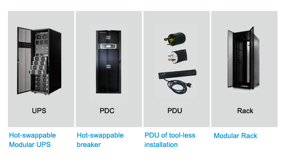 Com a estrutura modular, é fácil fazer upgrades em datacenters existentes de tier 1 ou 2 para tier 3 e 4.