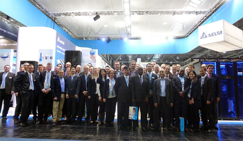 MCIS BU participated in CeBIT at Hannover, Germany, exhibiting the Delta InfraSuite Data Center Infrastructure Solutions, which has received high praise from customers and the European media