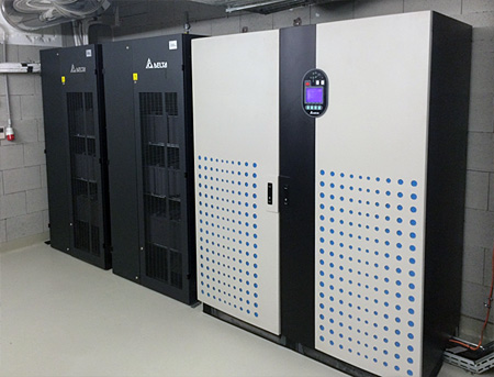The high-efficiency UPS system from Delta MCIS ensures a stable energy supply even when external problems occur. 