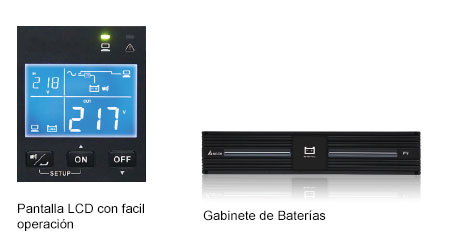 UPS Delta Serie R 1/2/3kVA- Pantalla LCD con facil operación