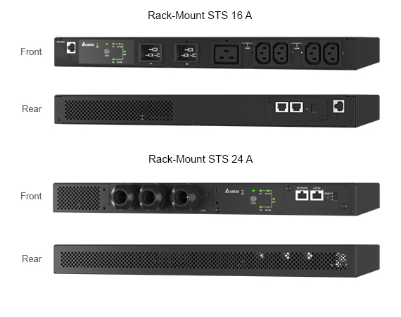 Static Transfer Switch Series front and rear - 16A and 24A