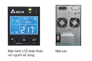 Delta Amplon - Nhóm N, 1 Pha, 6/10 kVA - Màn hinh LCD thân thiện vớì người sử dụng